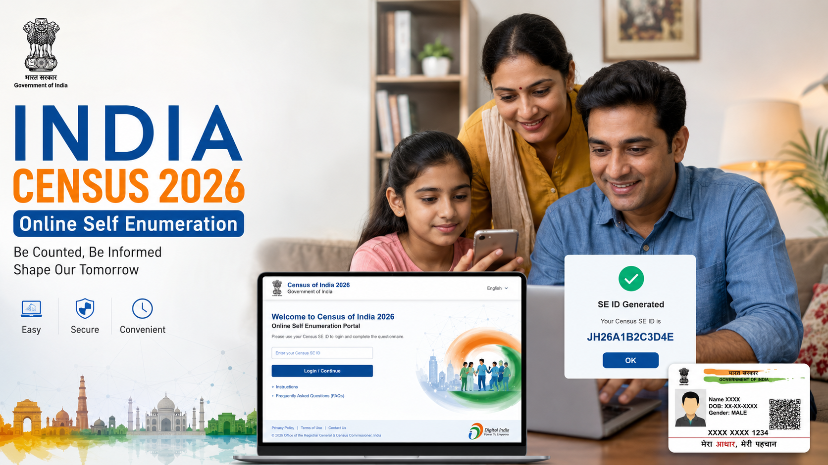 India Census 2026 Self Enumeration Online: घर बैठे ऑनलाइन स्वजनगणना कैसे करें? पूरा Step-by-Step Guide